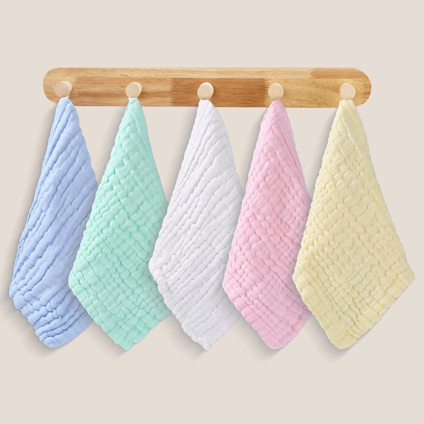 Toallitas de bebé DAMATCH 30x30 cm 5 Pack Algodón Suaves