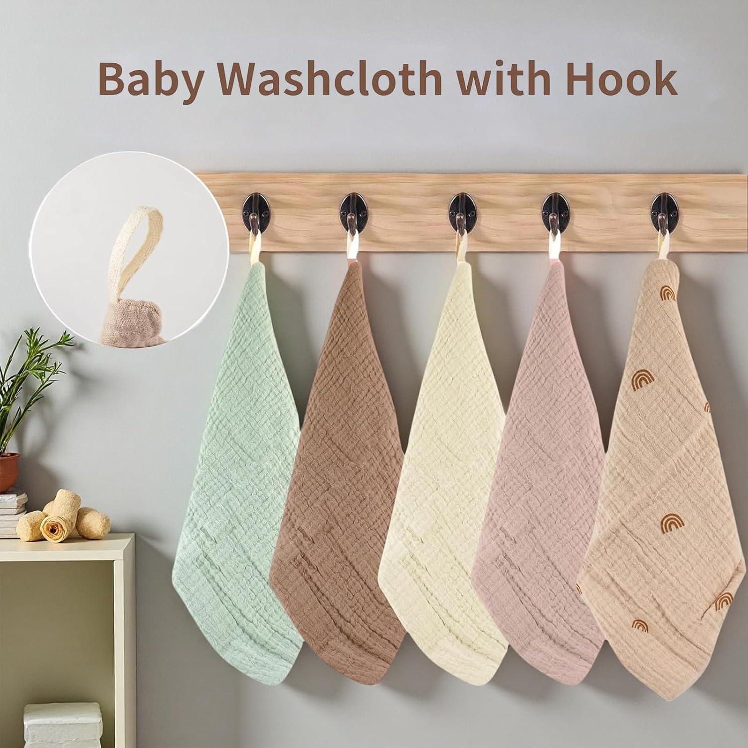 Set de 5 Toallitas de Muselina GULIFAN 100% Algodón para Bebés