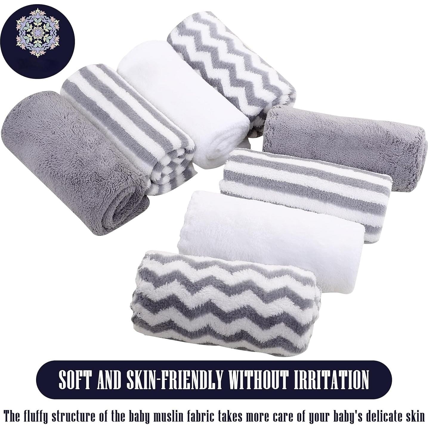 Paquete de 8 Paños de Eructo para Bebés BAMBOO QUEEN 40.6x30.5cm