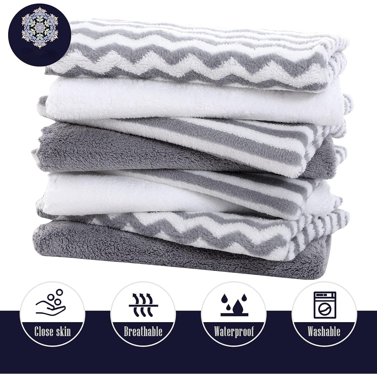 Paquete de 8 Paños de Eructo para Bebés BAMBOO QUEEN 40.6x30.5cm