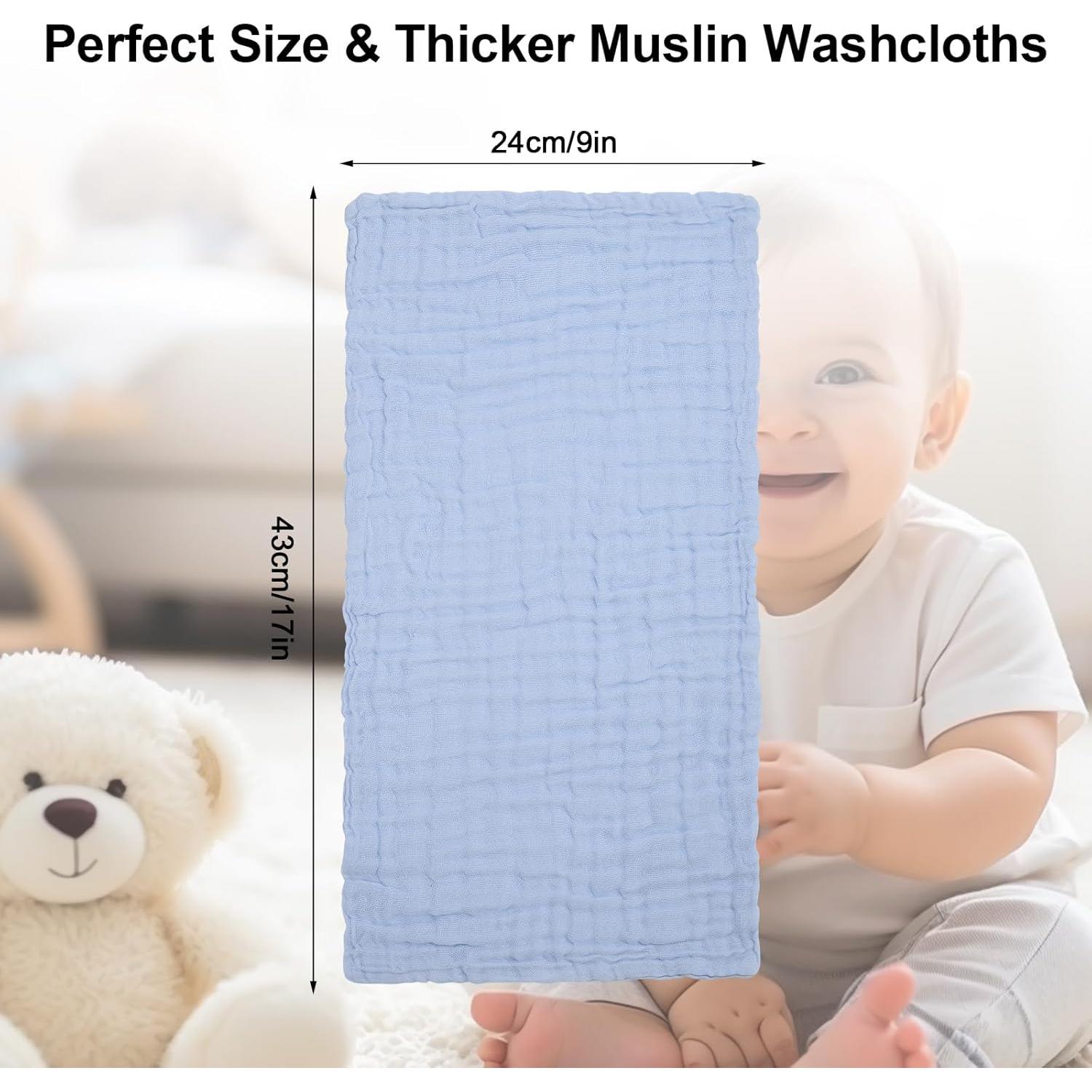 Paquete de 10 Paños de Muselina Arnzion 100% Algodón 6 Capas