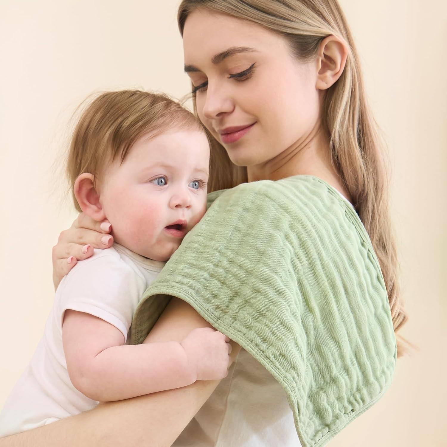 Conjunto de Pañales de Muselina Fhealkid 100% Algodón 10 Piezas 56x25cm