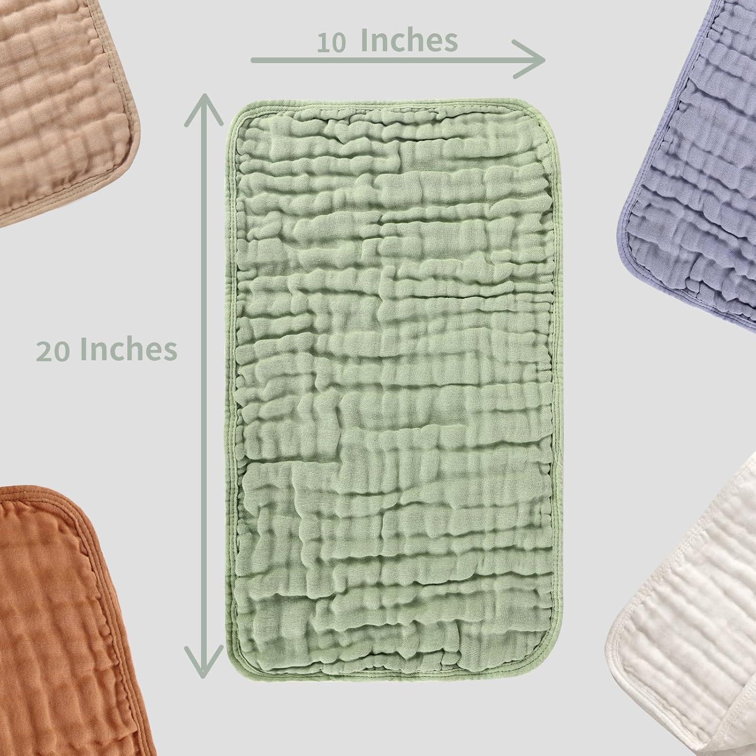 Conjunto de Pañales de Muselina Fhealkid 100% Algodón 10 Piezas 56x25cm