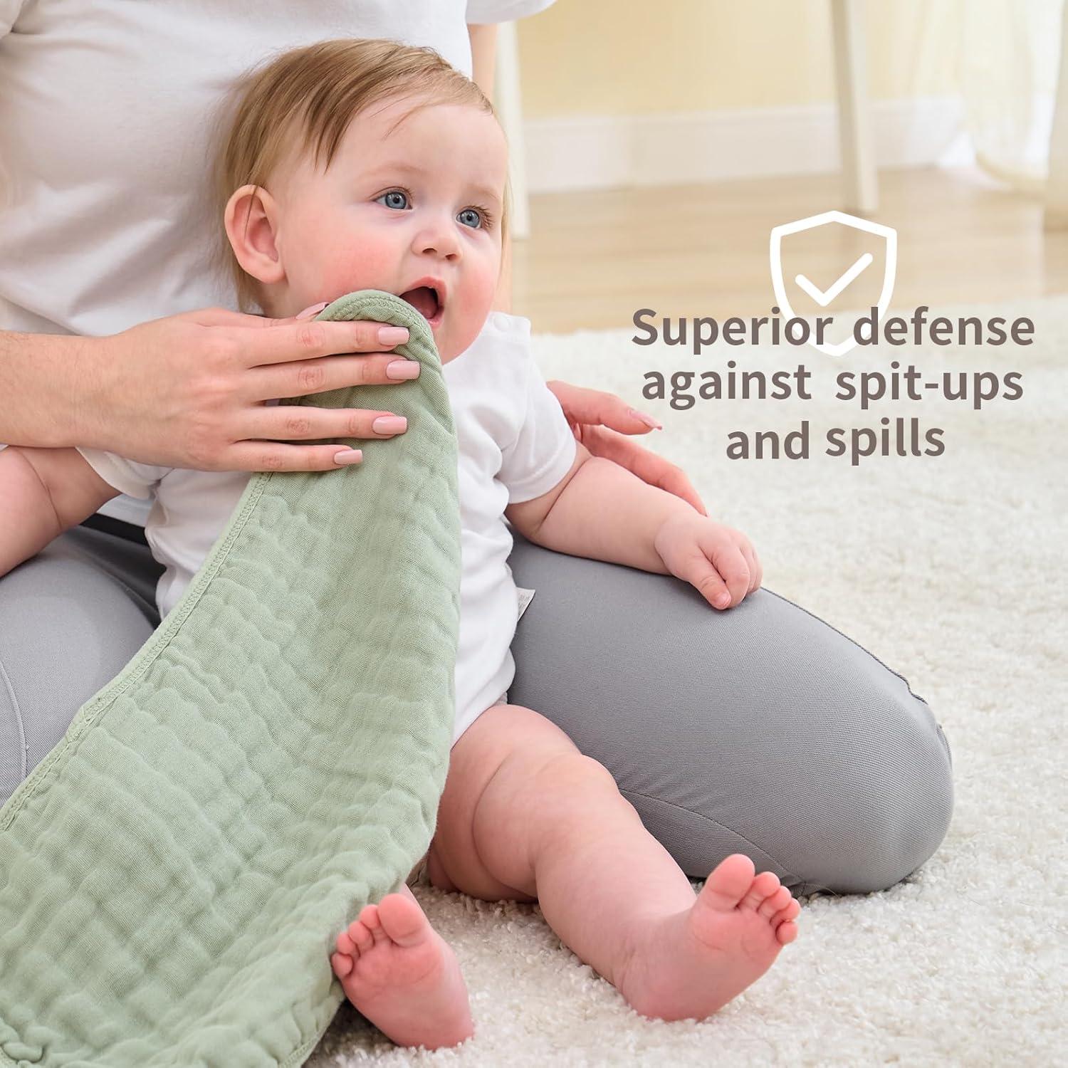 Conjunto de Pañales de Muselina Fhealkid 100% Algodón 10 Piezas 56x25cm