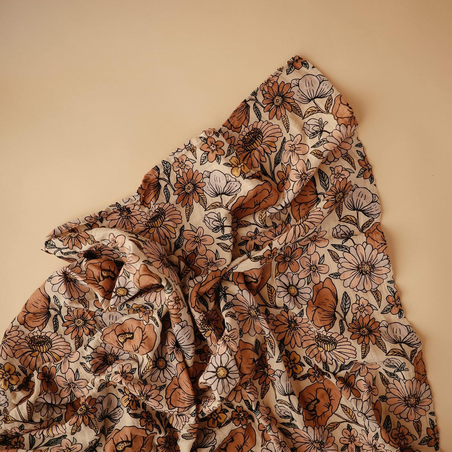 Manta de Envolver para Bebé Mushie 100% Algodón Orgánico 120x120cm