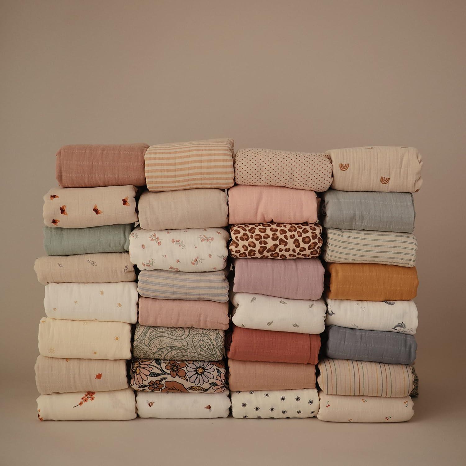 Manta de Envolver para Bebé Mushie 100% Algodón Orgánico 120x120cm