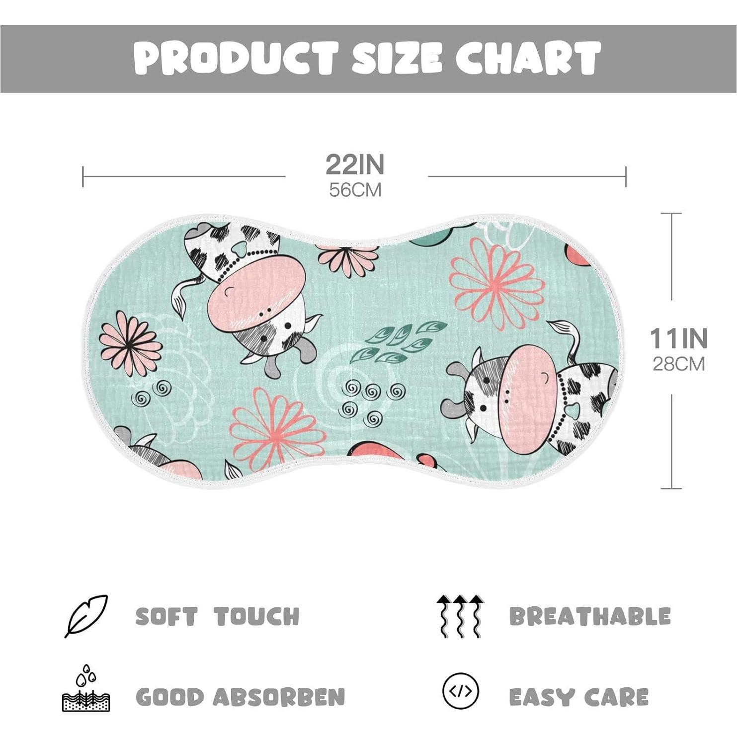 Pañales de Muselina Kigai para Bebés 28x56 cm Set de 4