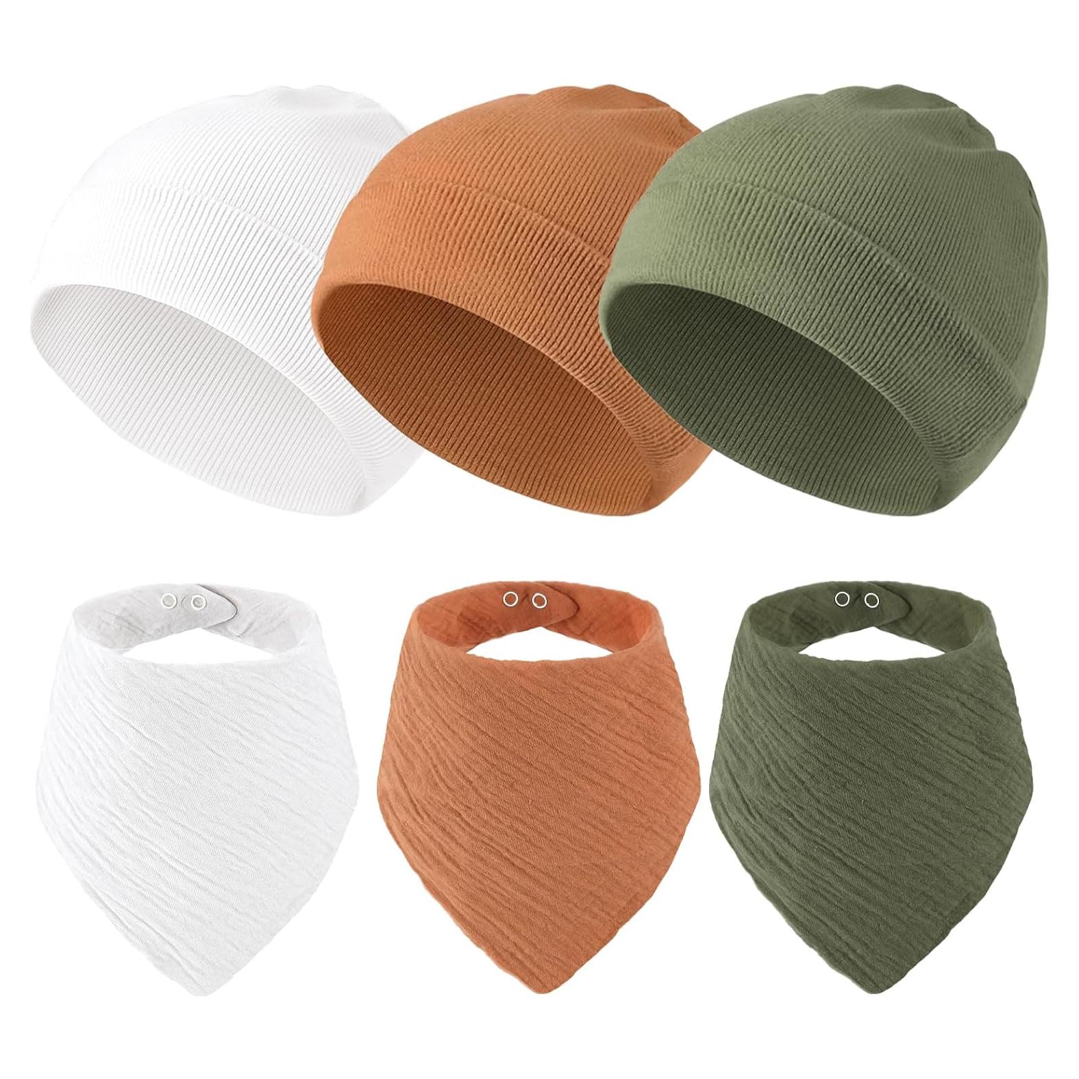 Set de Gorros y Baberos Sofier para Bebés 0-6 Meses