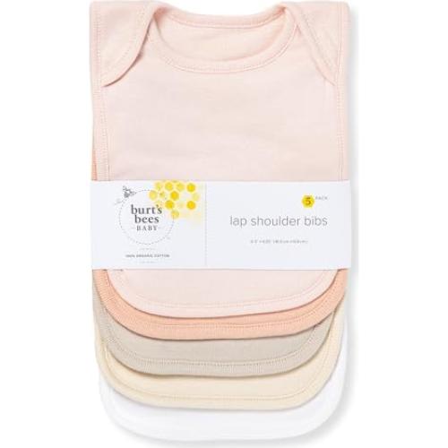Baberos Orgánicos Burt's Bees - Algodón 100% - Conjunto de 5
