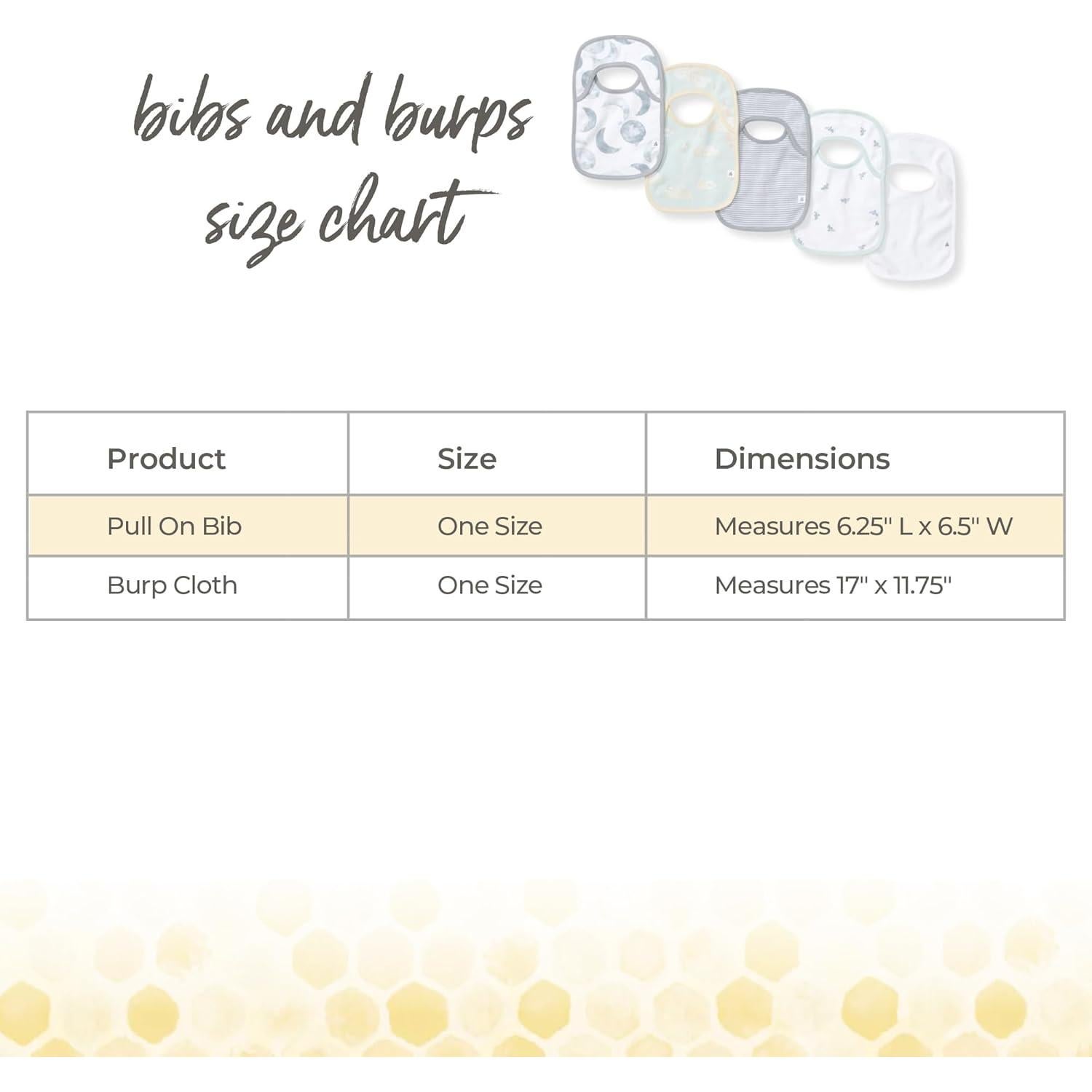 Baberos Orgánicos Burt's Bees - Algodón 100% - Conjunto de 5