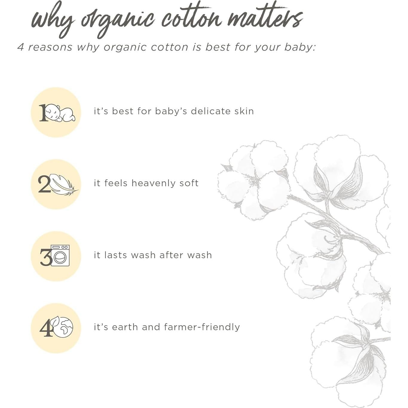 Baberos Orgánicos Burt's Bees - Algodón 100% - Conjunto de 5