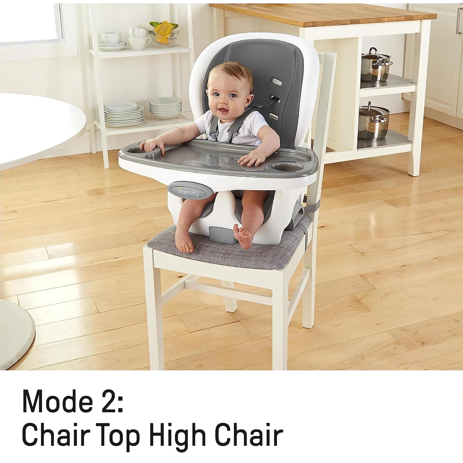 Silla Alta Convertible Ingenuity SmartClean Trio Elite - Pizarra