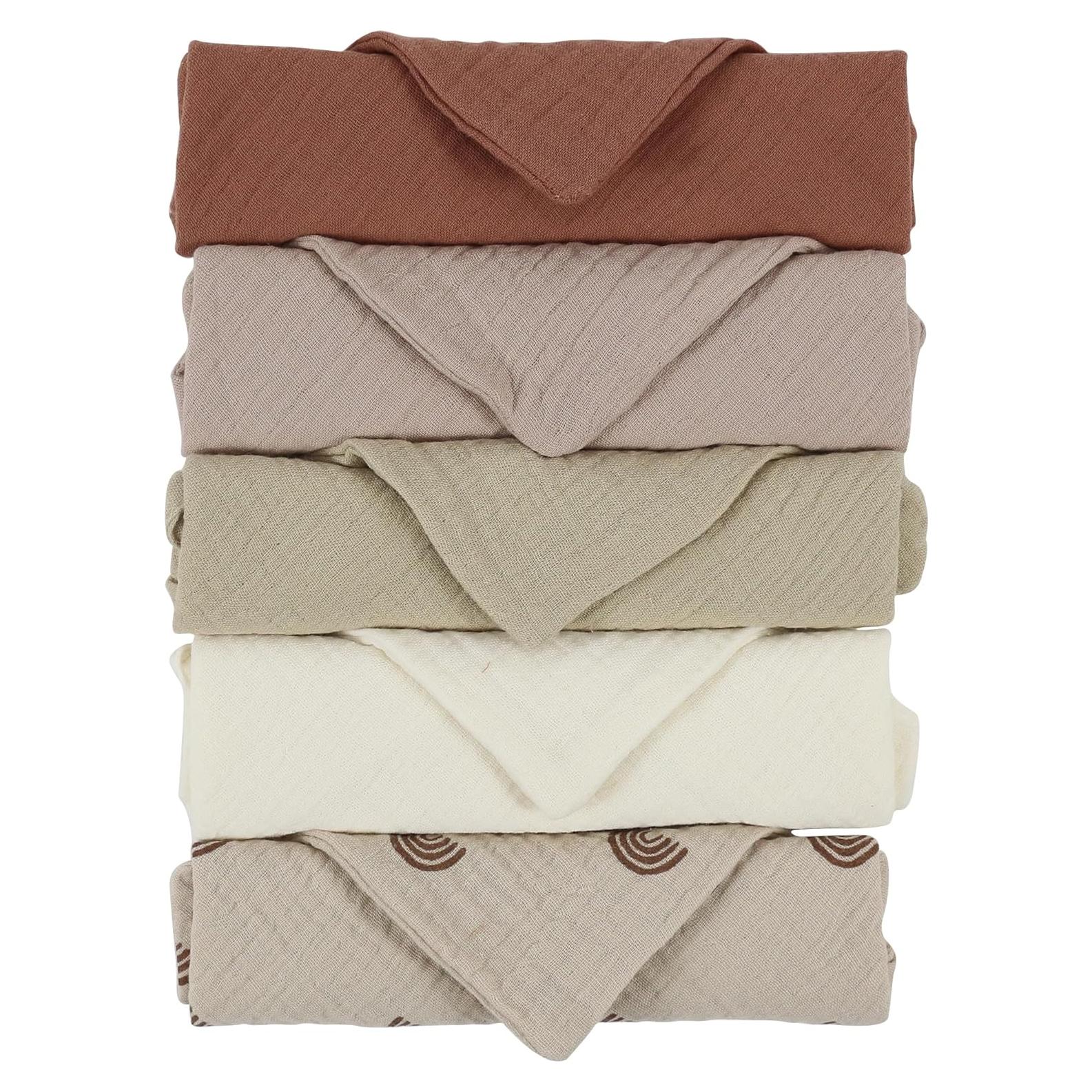 Paños de Eructo Kjuti 100% Algodón Muselina 10x10 cm - 5 Unidades