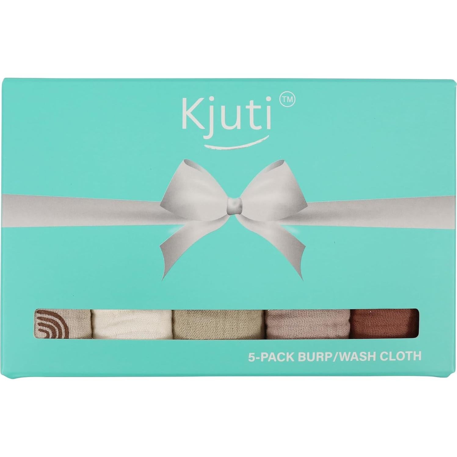 Paños de Eructo Kjuti 100% Algodón Muselina 10x10 cm - 5 Unidades