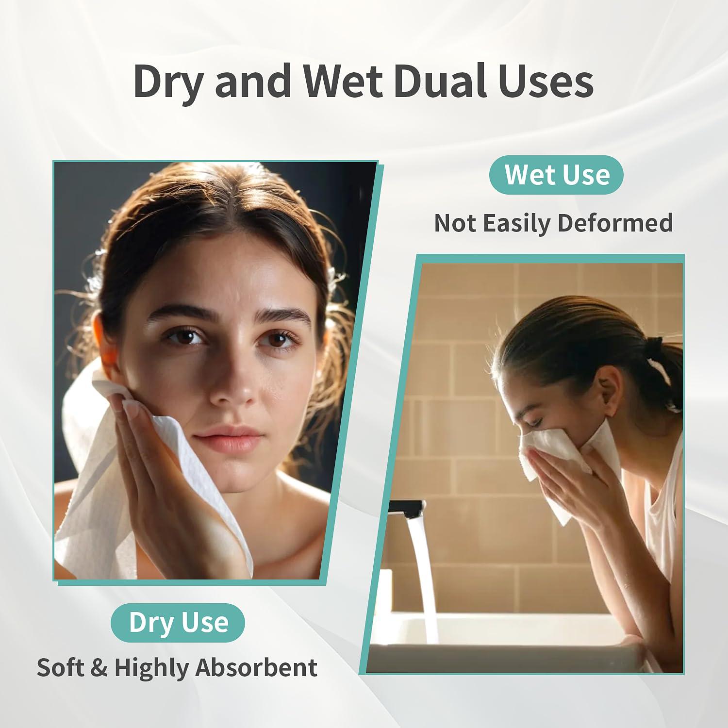 Toallas Faciales Desechables 100% Algodón TOP-TIP'S - Suaves y Gruesas