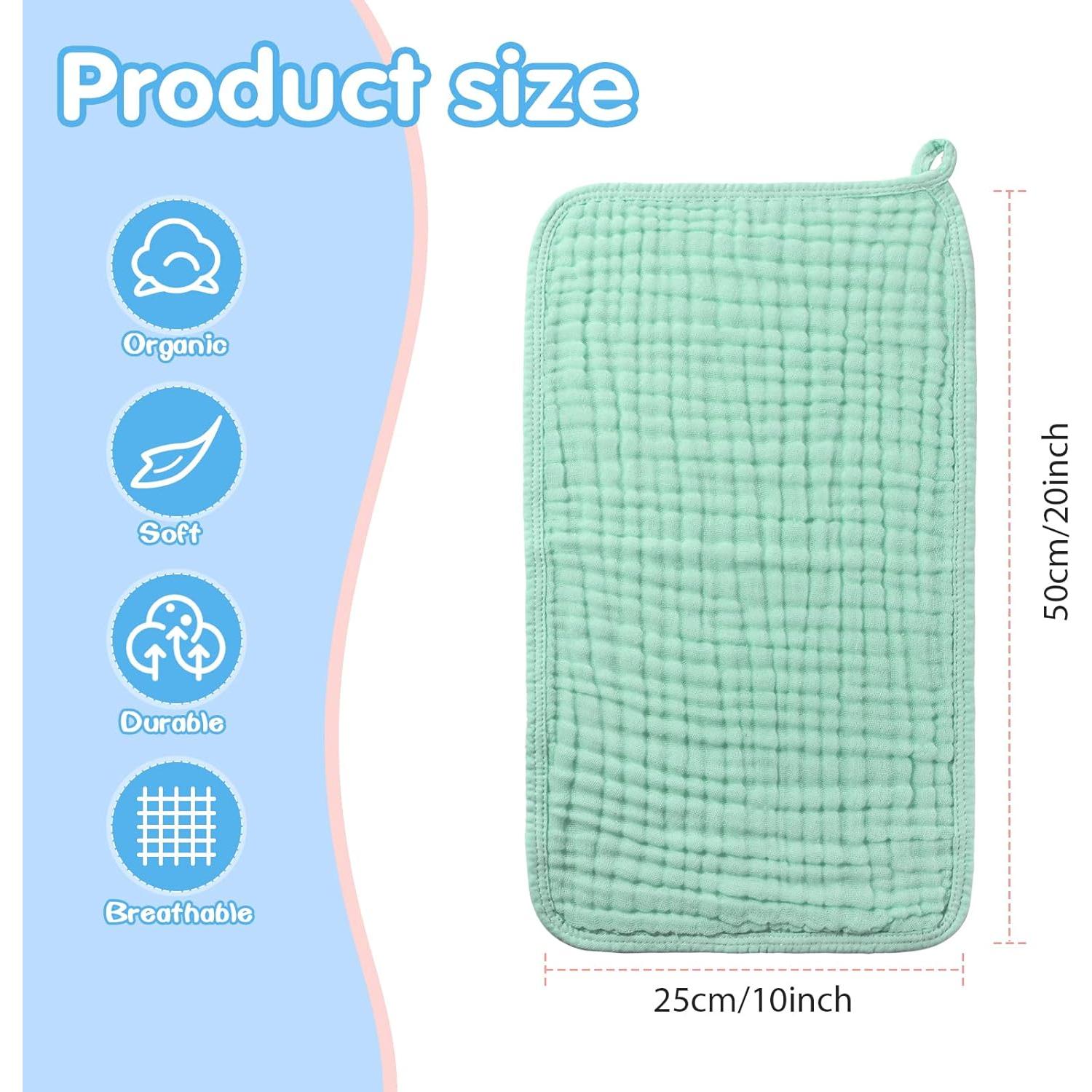 Paños de Muselina Hicarer 6 Piezas 50.8x25.4 cm Absorbentes