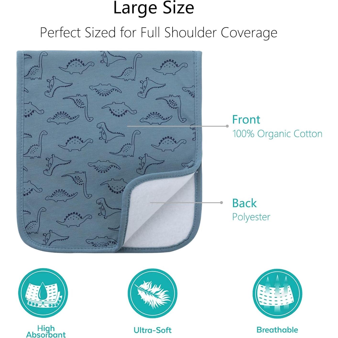 Paños de Eructo Hakochia Algodón Orgánico 8 Unidades Grandes