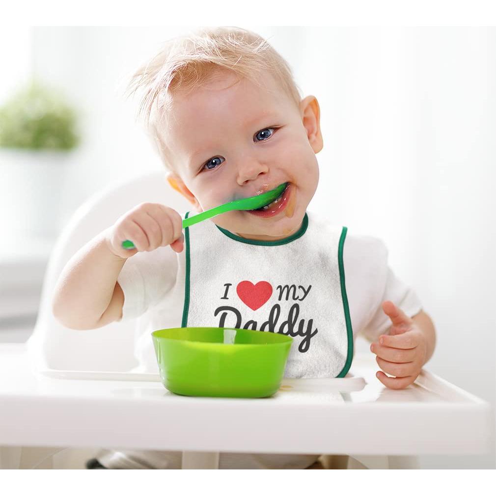 Babero Personalizado Algodón 100% Unisex Yo Amo a Mi Papá