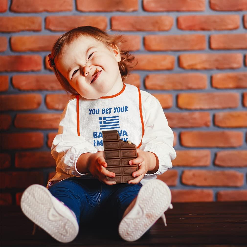 Babero de Algodón 100% Unisex con Diseño Griego - Apuestas a Tu Baklava