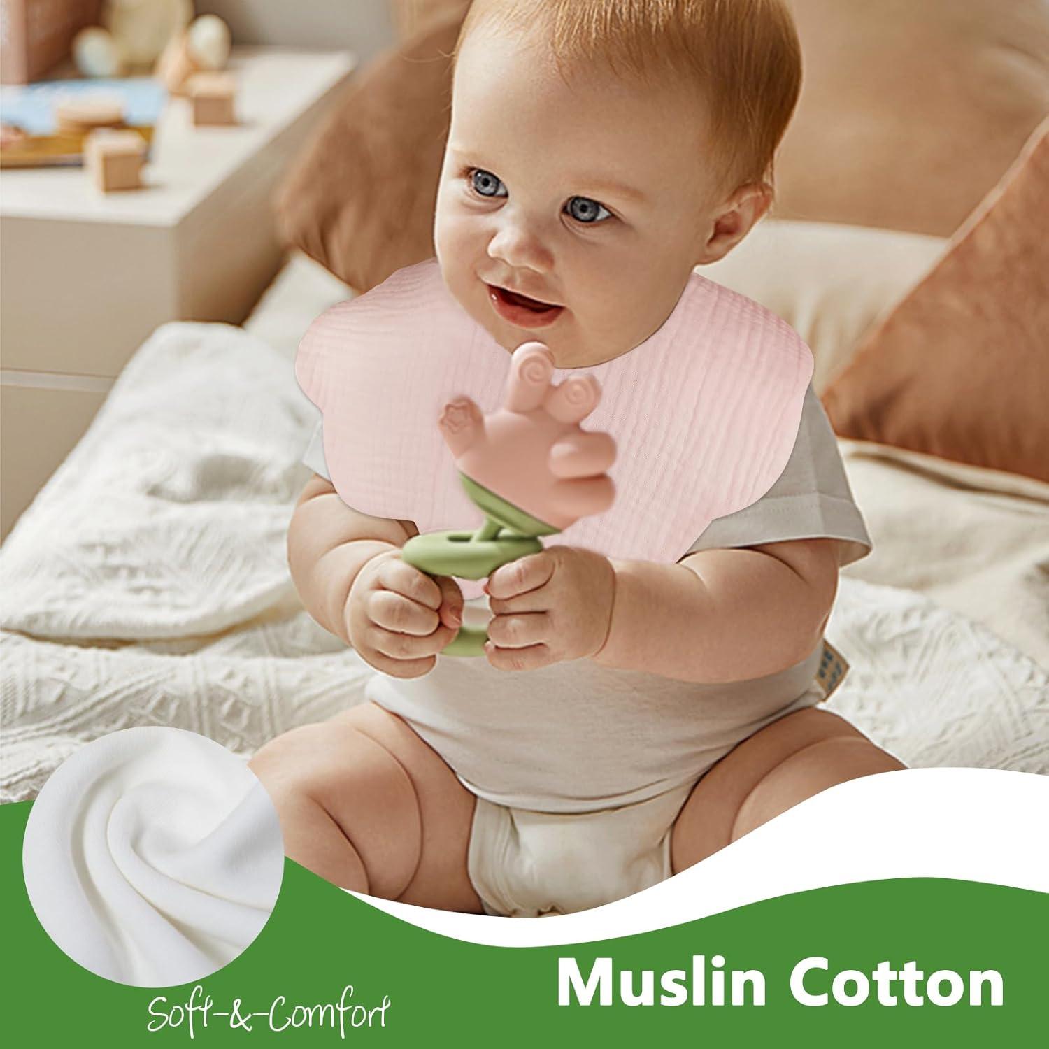 Baberos de Muselina EllieHouse 100% Algodón Paquete de 8