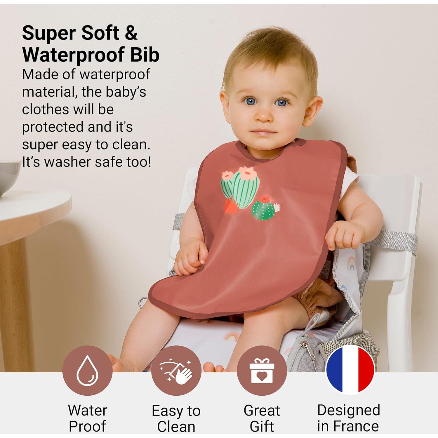 Set de 2 Baberos BabyToLove Jardín de Cactus Impermeables