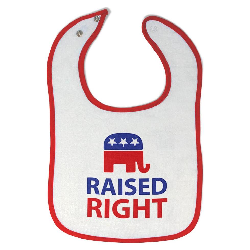 Bibs de Algodón Cute Rascals Unisex Blanco y Rojo