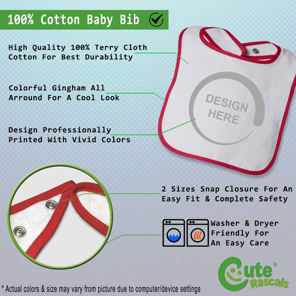 Bibs de Algodón Cute Rascals Unisex Blanco y Rojo