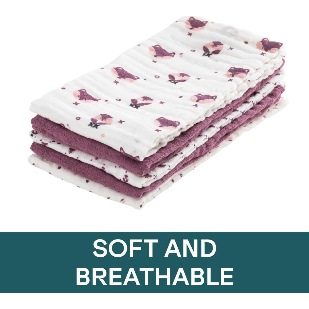 Paquete de 5 Paños de Muselina Koala Babycare 50.8x25.4 cm