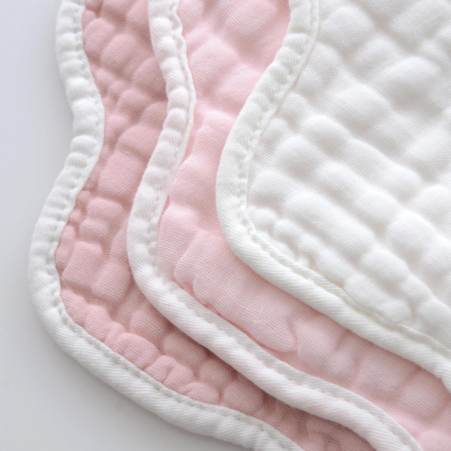 Baberos de Muselina MUKIN para Bebés - Paquete de 6 Ajustables