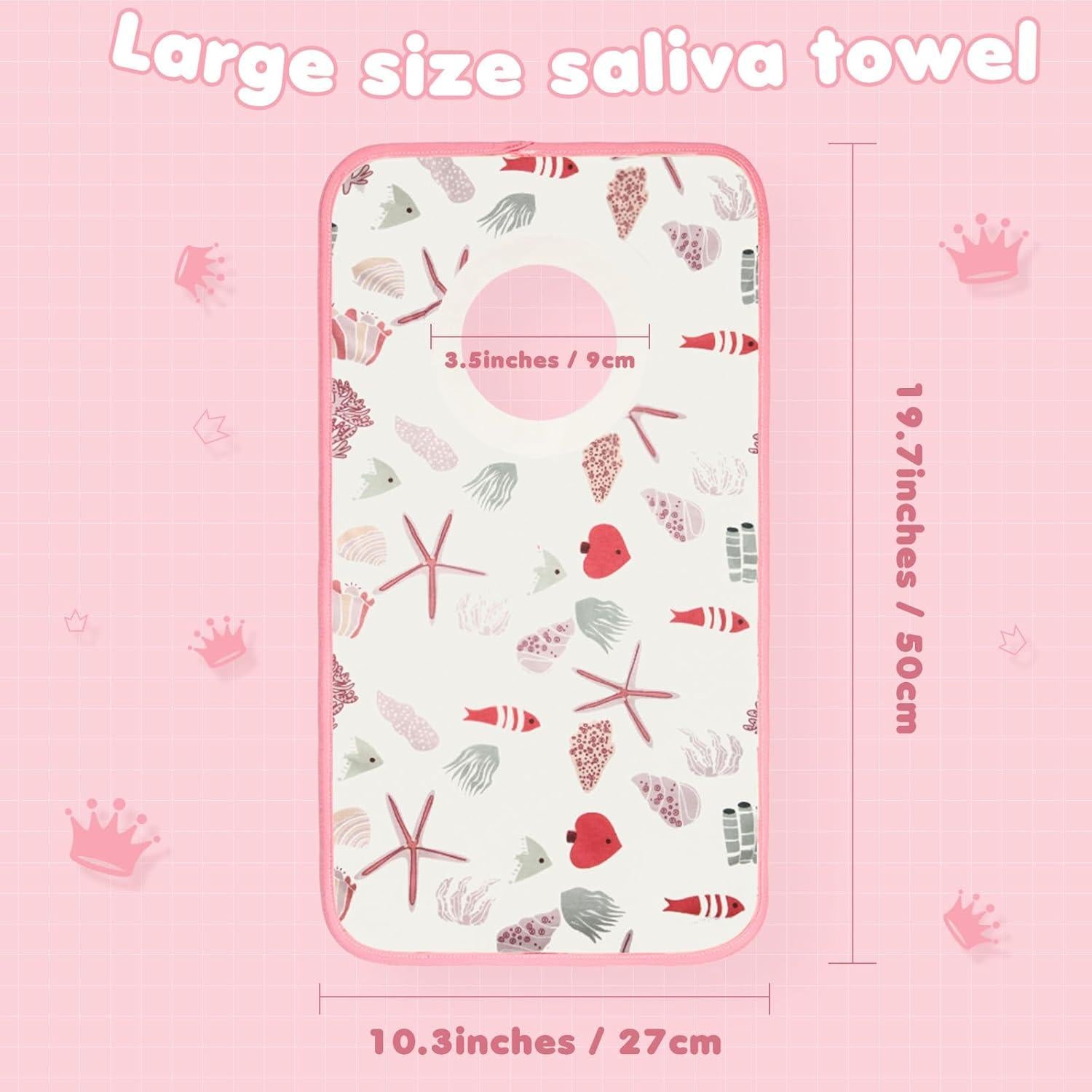 Baberos de Toalla Newwiee 5 Pcs para Bebé Unisex Absorbentes