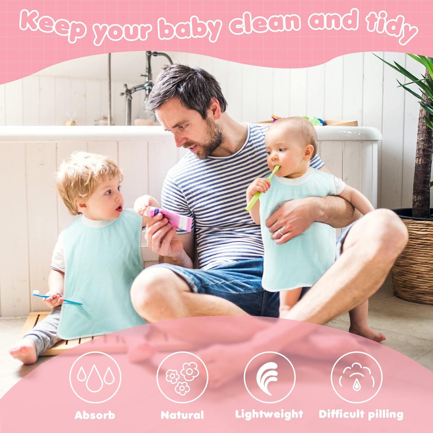 Baberos de Toalla Newwiee 5 Pcs para Bebé Unisex Absorbentes