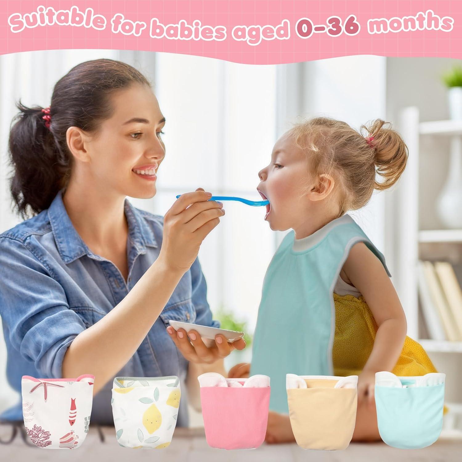 Baberos de Toalla Newwiee 5 Pcs para Bebé Unisex Absorbentes