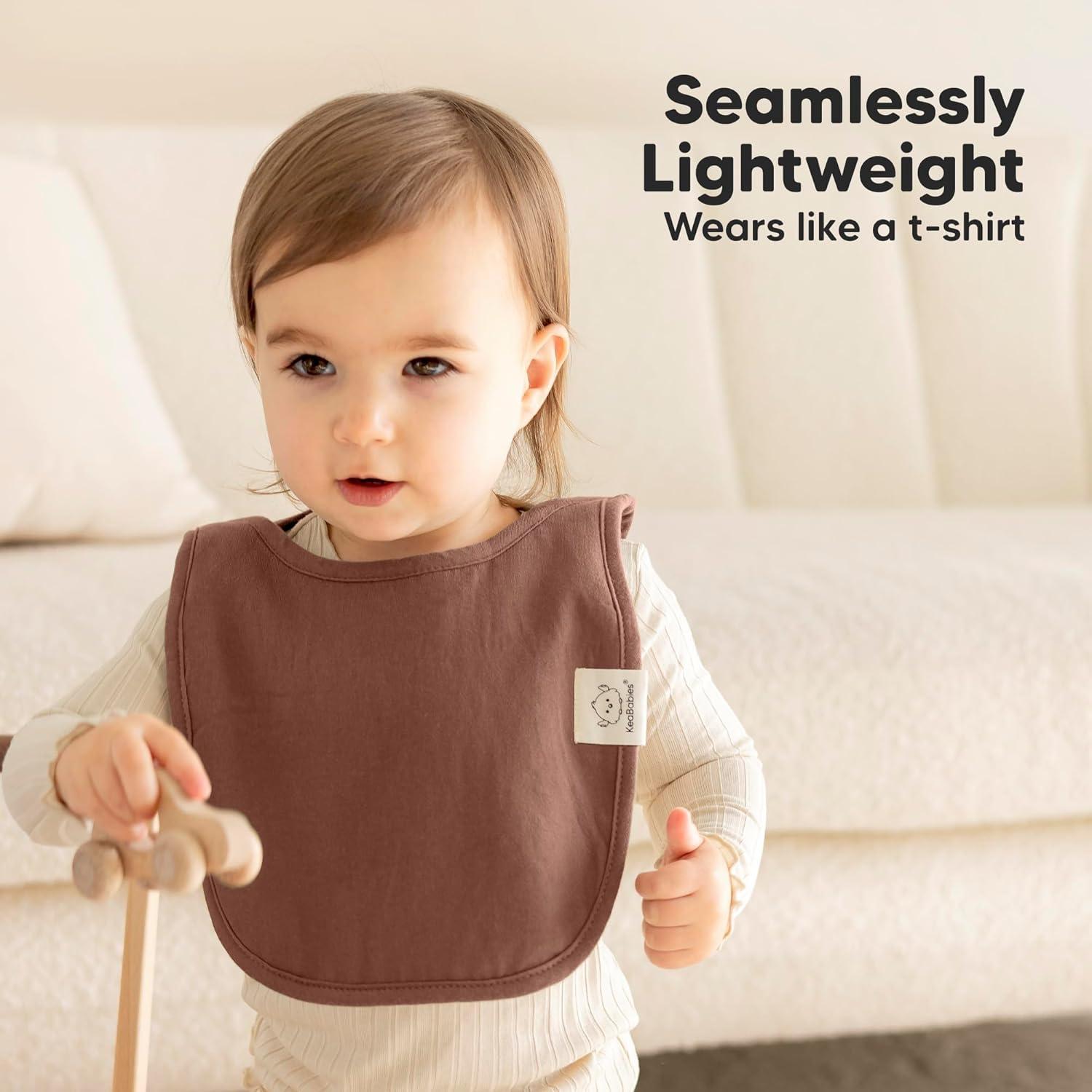 Paquete de 8 Baberos de Pullover KeaBabies - Algodón Orgánico