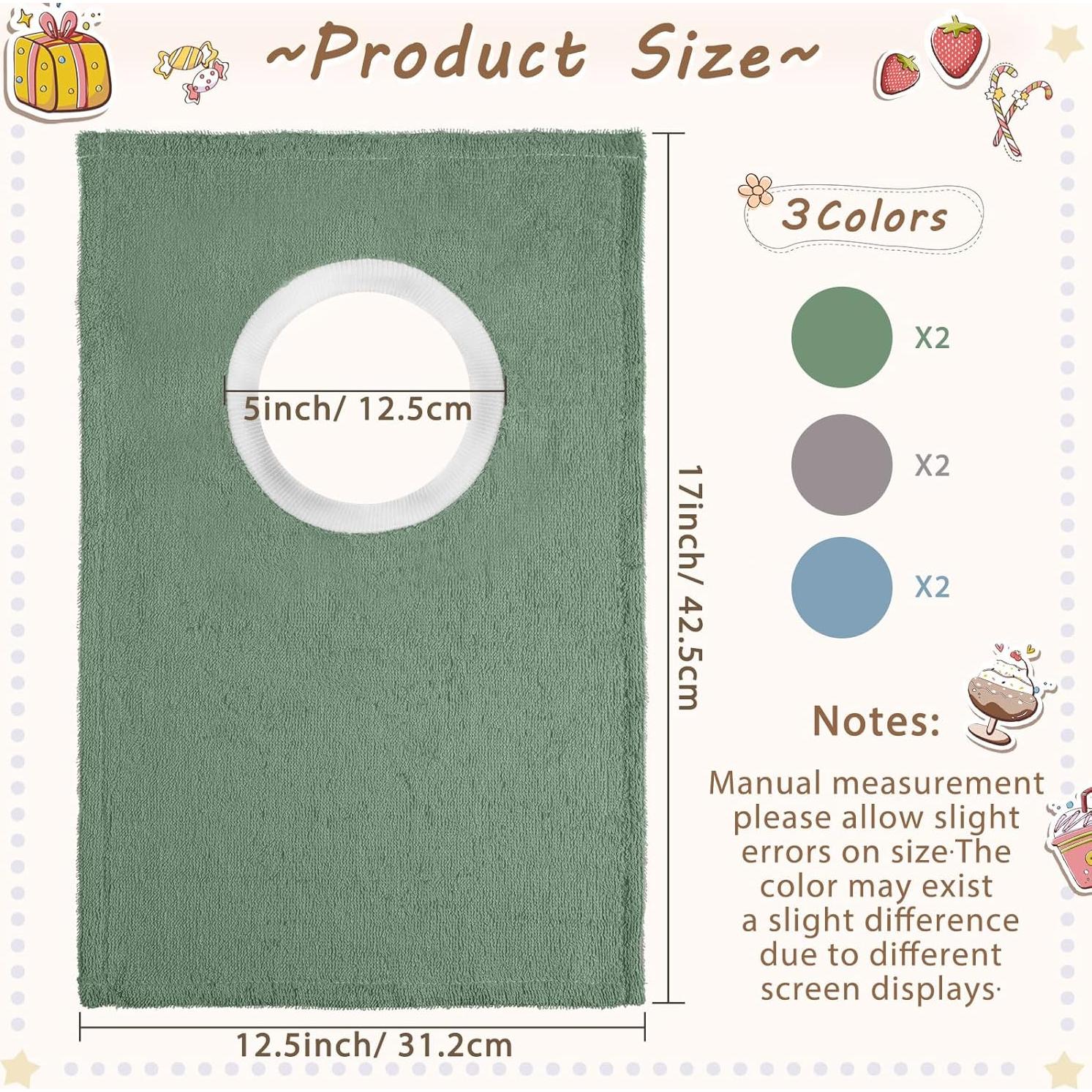 Baberos de Algodón Foaincore 3 Piezas para Bebés 42.5x31.2cm