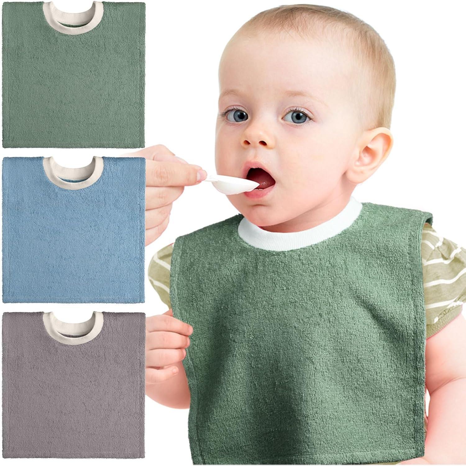 Baberos de Algodón Foaincore 3 Piezas para Bebés 42.5x31.2cm