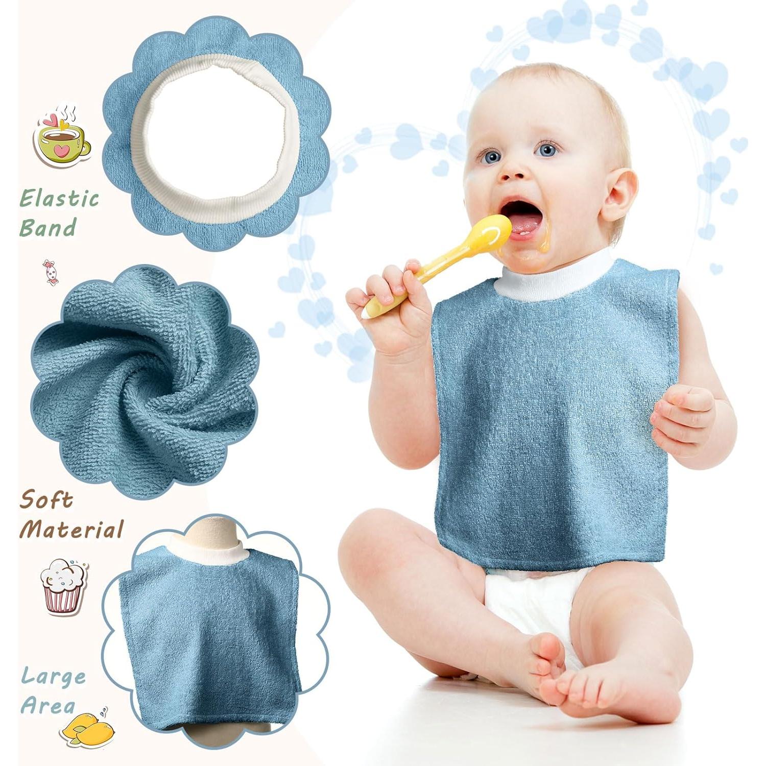 Baberos de Algodón Foaincore 3 Piezas para Bebés 42.5x31.2cm