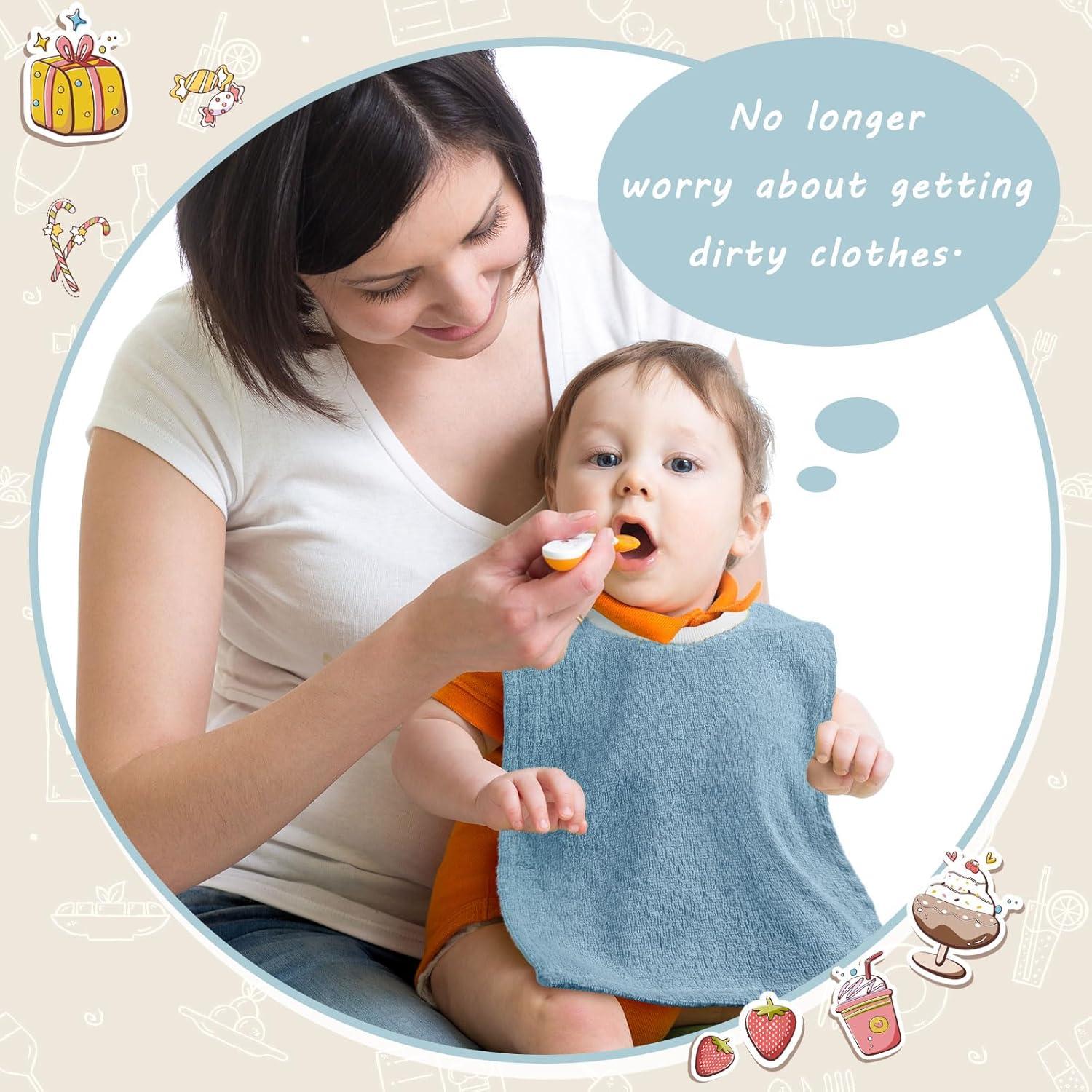 Baberos de Algodón Foaincore 3 Piezas para Bebés 42.5x31.2cm