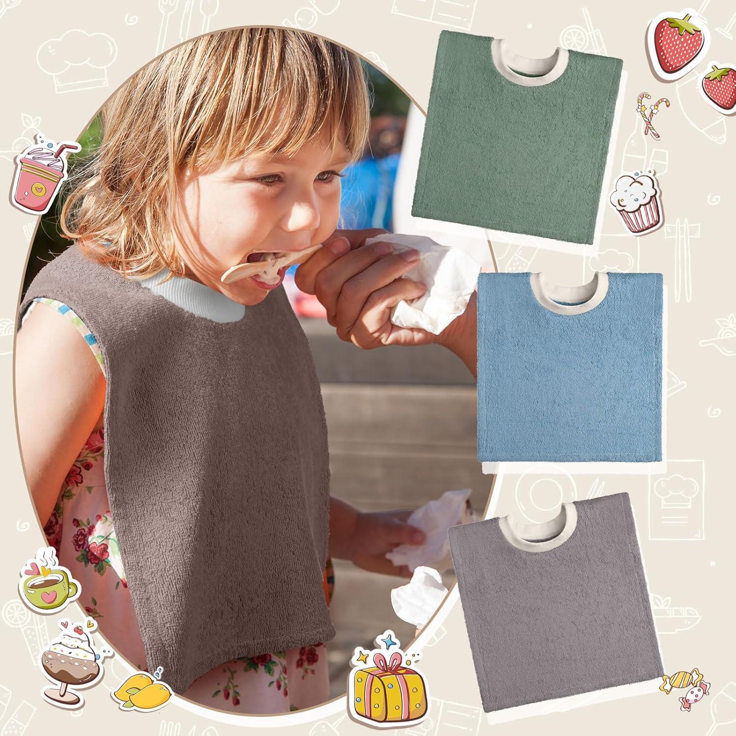 Baberos de Algodón Foaincore 3 Piezas para Bebés 42.5x31.2cm