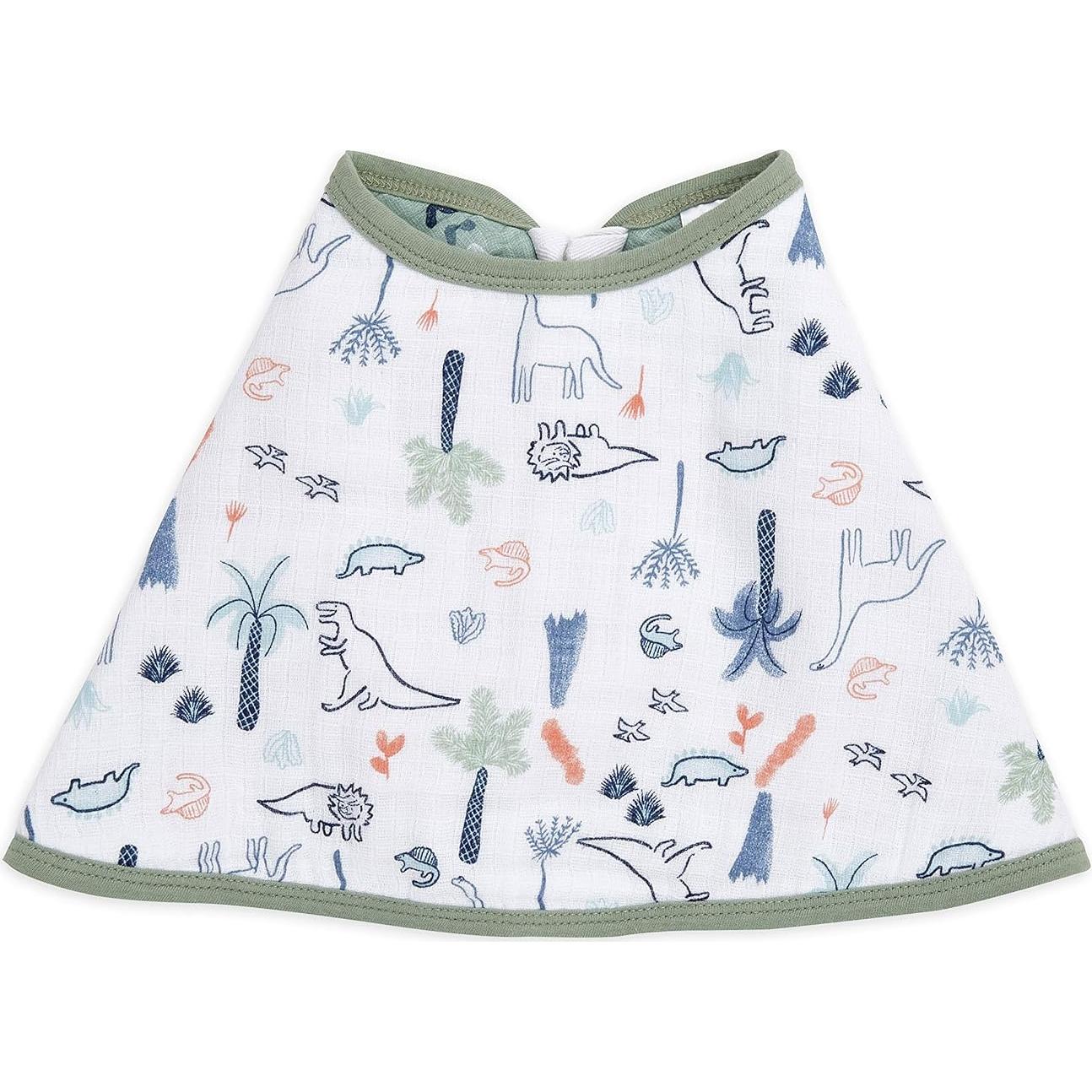 Babero Burpy Aden + Anais Hora de Dino 100% Algodón 57x28cm