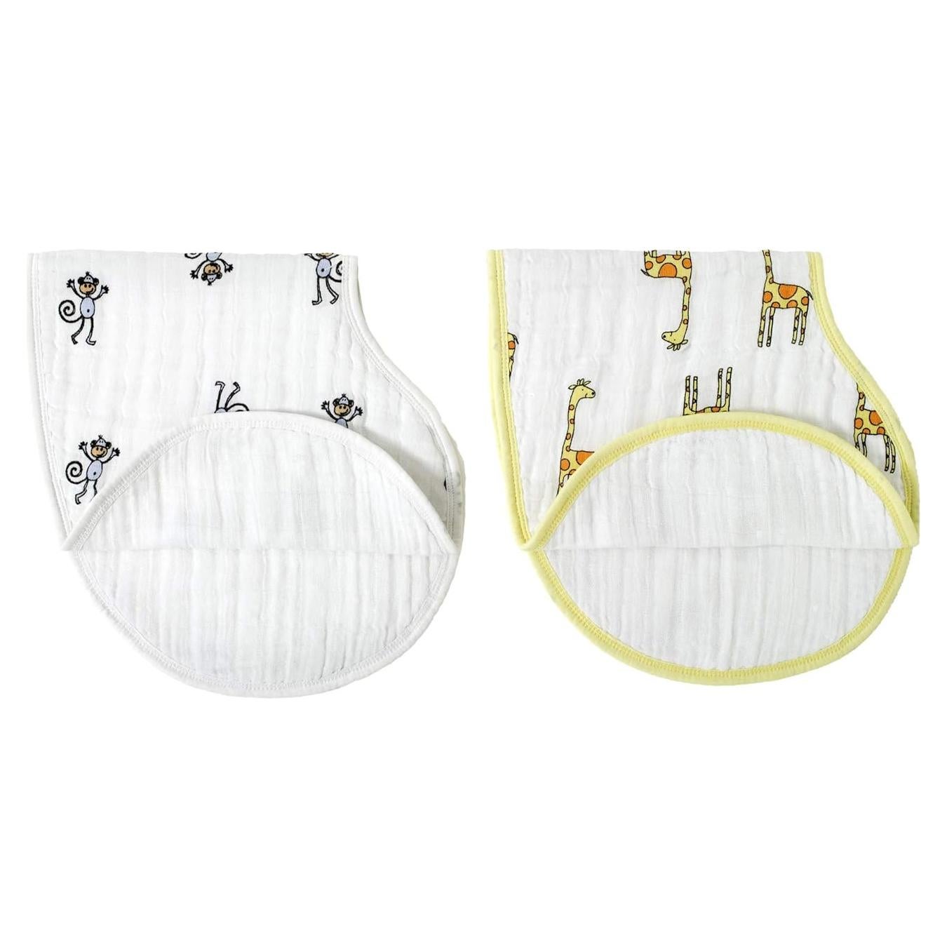 Baberos Burpy Aden + Anais 2 Pack Muselina 100% Algodón