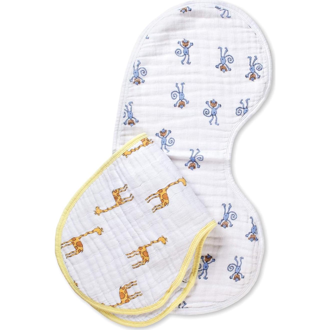 Baberos Burpy Aden + Anais 2 Pack Muselina 100% Algodón