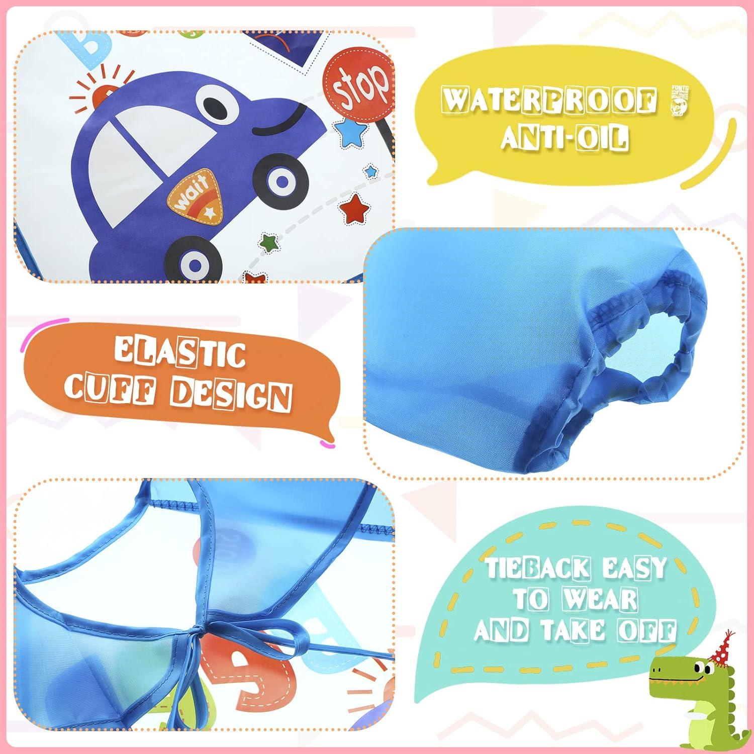 Delantal Impermeable para Niños JaGely - 12 Piezas con Manga Larga