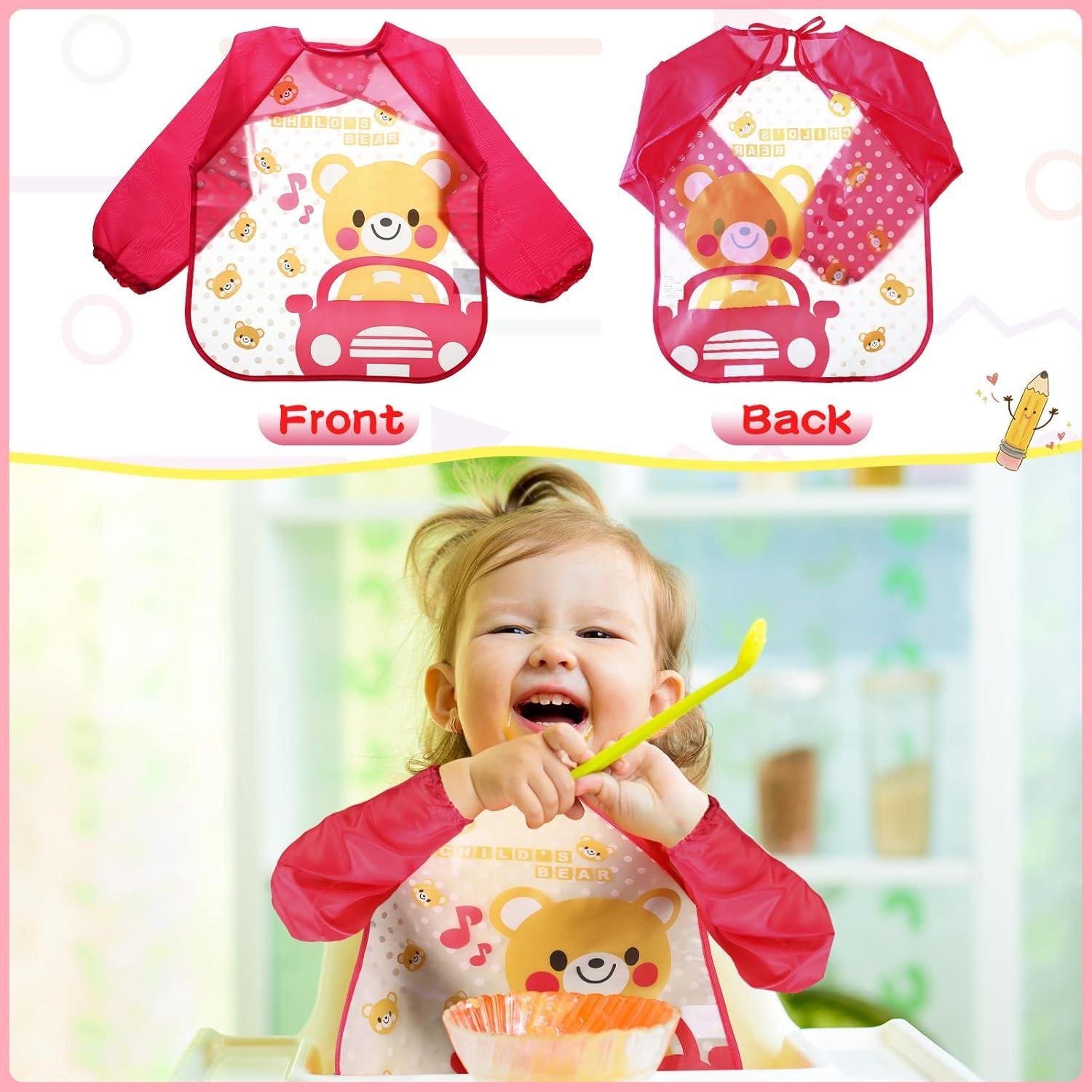 Delantal Impermeable para Niños JaGely - 12 Piezas con Manga Larga