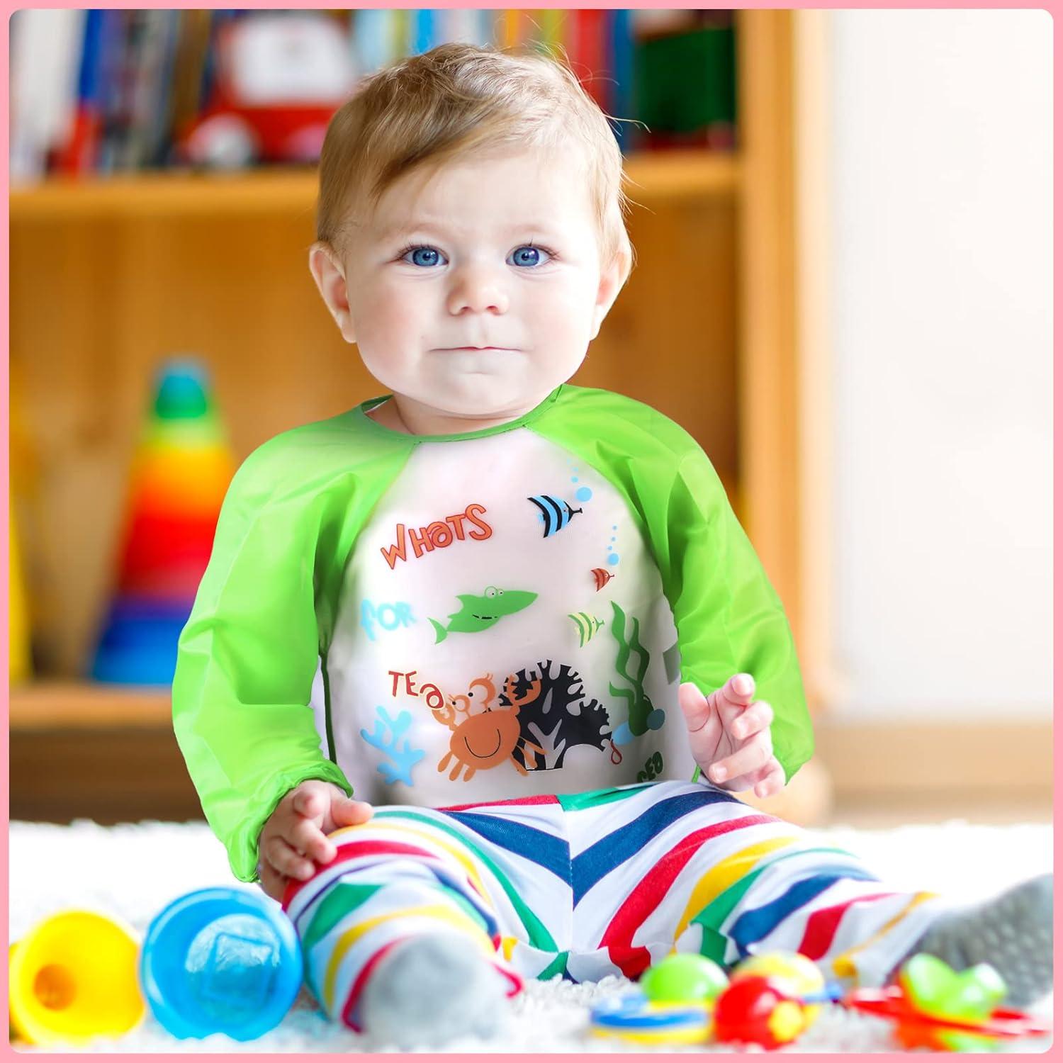 Delantal Impermeable para Niños JaGely - 12 Piezas con Manga Larga