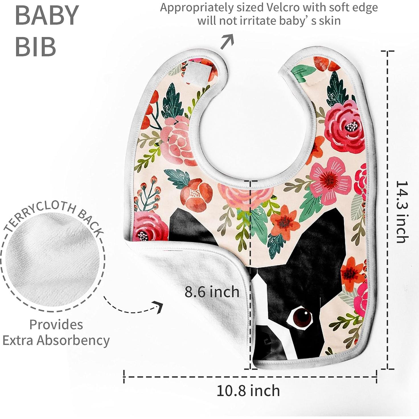 Babero Premium para Bebés Granbey Perro Boston Terrier 27x35cm