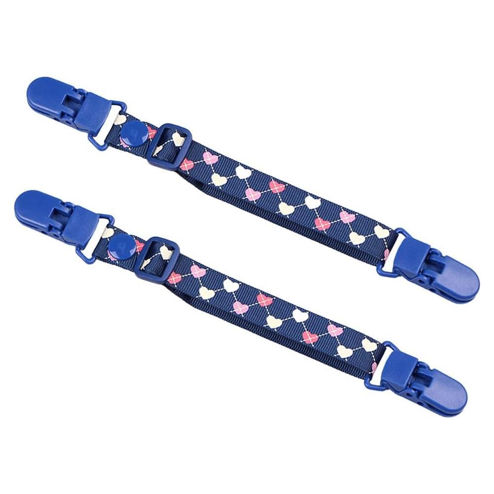Clip Sostenedor de Babero Ajustable Booge - 2 Pcs Azul Profundo
