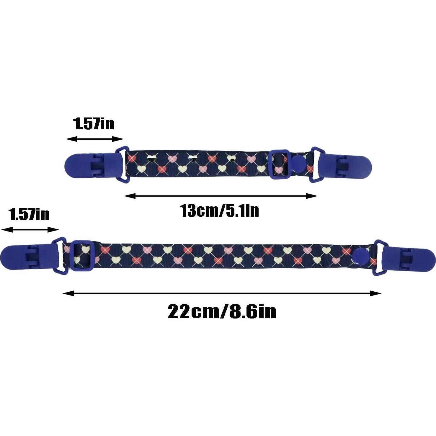 Clip Sostenedor de Babero Ajustable Booge - 2 Pcs Azul Profundo
