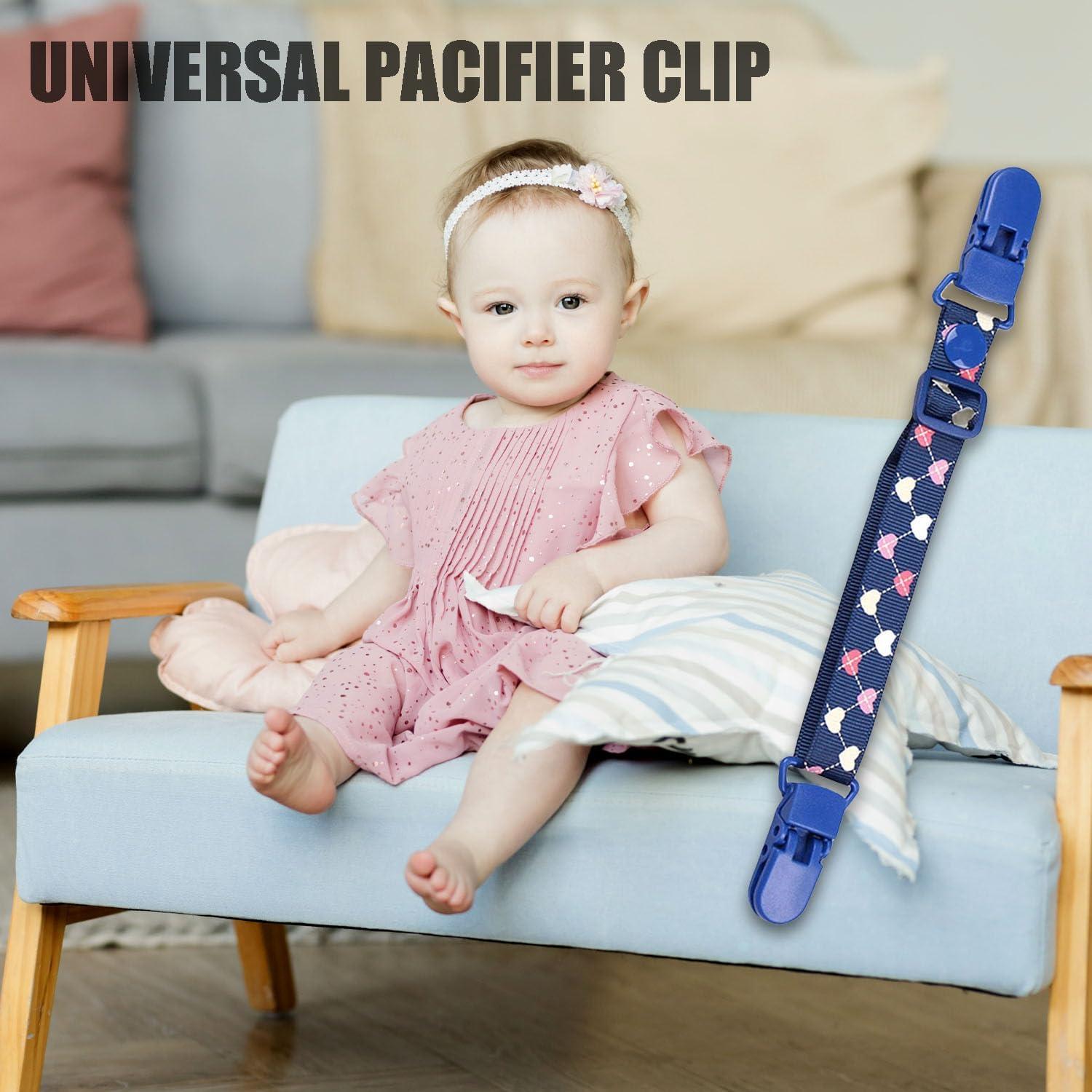 Clip Sostenedor de Babero Ajustable Booge - 2 Pcs Azul Profundo