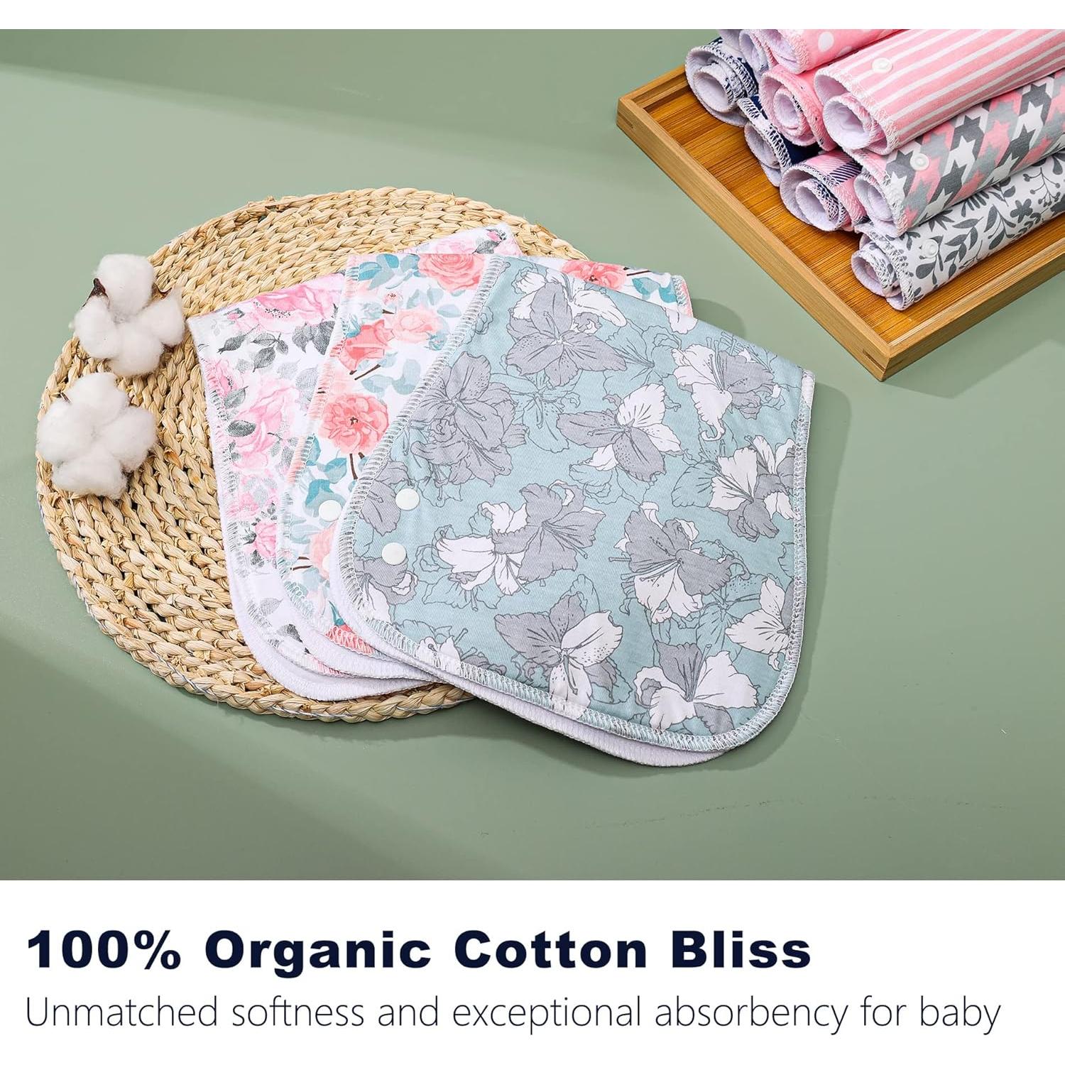 Paños de Eructo y Baberos 2 en 1 Benoxine - 6 Unidades Algodón