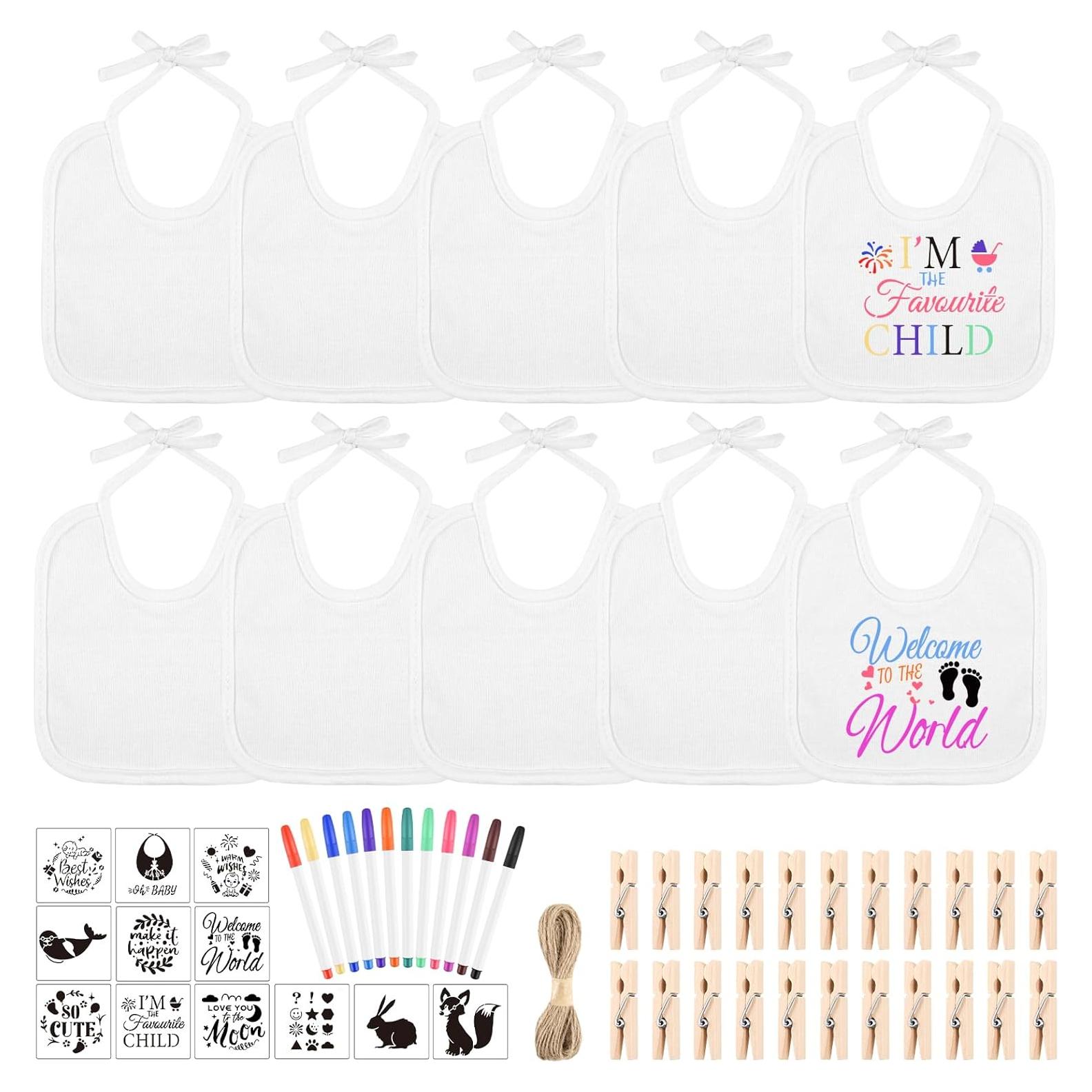 Set de Decoración de Baberos DIY BOUBONI 55 Piezas para Bebés